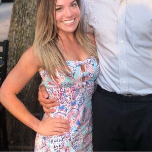 Lilly Pulitzer mini cutout textured dress 0